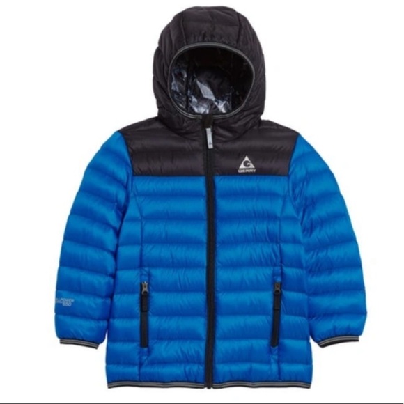 GERRY Kids' Mckinley Quilted Down Hooded Jacket In Ocean size 2T
